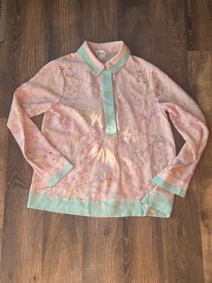 Jill Stuart Silk Blouse Size 4 Luxurious Artsy