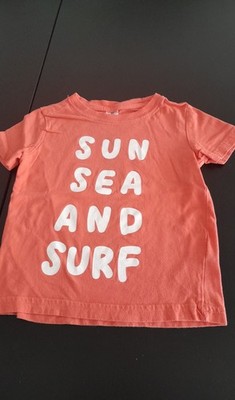 Shirt T-Shirt Gr. 92 rot SunSea and Surf Print  Sommer Kurzarm