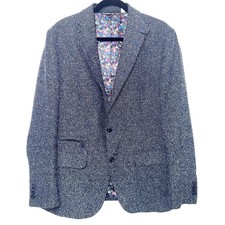 Robert Graham Tweed Two Button Blazer - Navy/Black 42 Tailored Fit