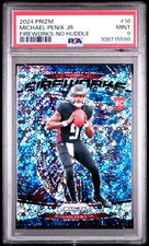 2024 PANINI PRIZM FIREWORKS NO HUDDLE #16 MICHAEL PENIX JR. PSA 9