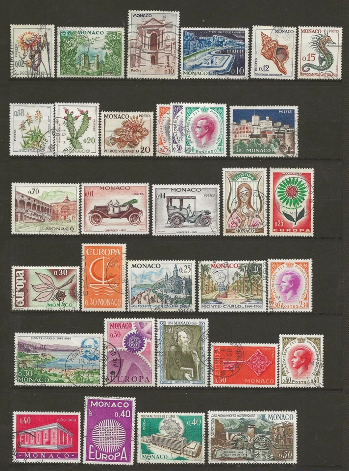 lot de timbres oblitérés anciens de Monaco - Photo 3/4