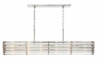 Crystorama Lighting Group ELL-B3007 Elliot 6 Light 48''W Linear - Nickel