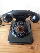 Telefon Bakelit schwarz 1930-1940 von Reiner München W-48
