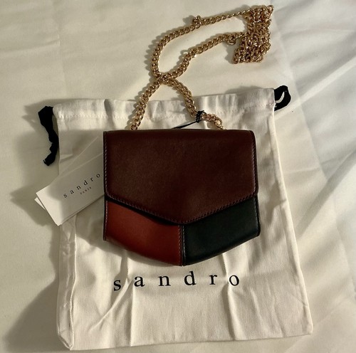 Sandro Paris Lou PM Leather Crossbody Bag NWT$295