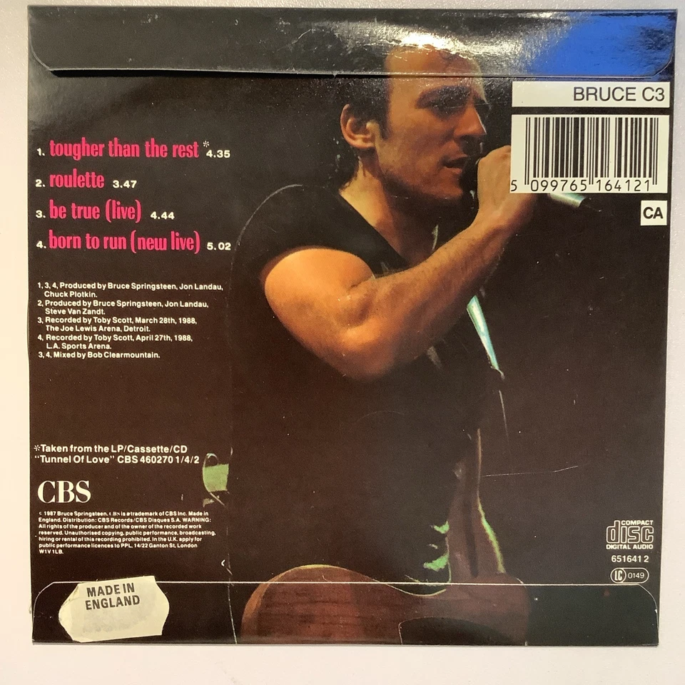 Bruce Springsteen - Tougher than the Rest RARE import CD single '88 Not In US - Image 2 of 2