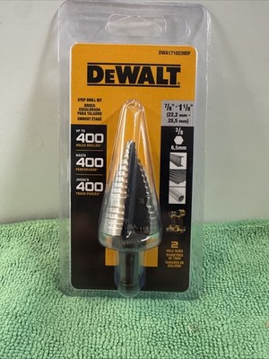 NEW DeWalt Step Drill Bit,  7/8-in to 1-1/8-in. (DWA1710239DF).