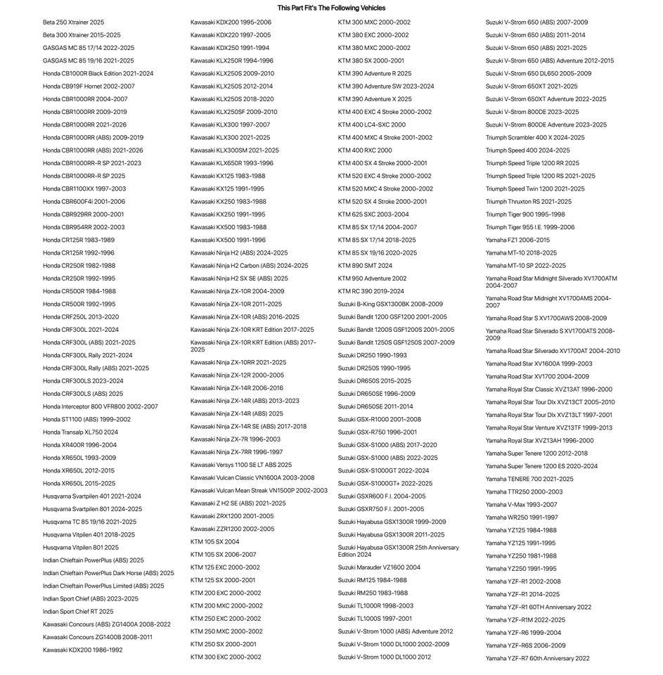 Sello de horquilla Motion Pro Bullet 43 mm para HONDA CR125R 1983-1989, 1992-1996 Foto 4 de 4