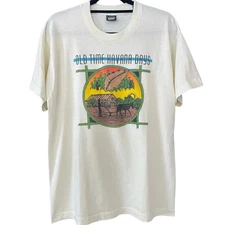 Vintage 90s Old Time Havana Days Cuban Tobacco Leaf Single Stitch Shirt Adult XL