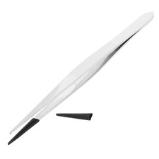 Rubber Flat Tip Tweezers Hobby for Miniatures Kitchen Electronic