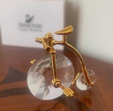 Swarovski Bicicletta Penny-farthing -180578 Crystal Memories- Gold Plated 24 kt