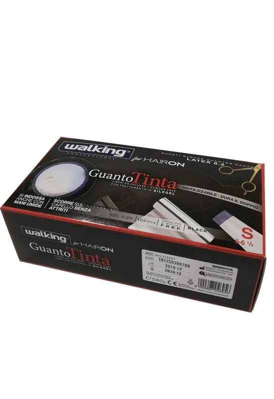 Guanti In Lattice Nero Senza Polvere 100pz Walking Guantotinta - Axima/S