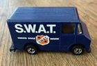 Vintage Hot Wheels 1:64 1976 Swat Van Blue Black Walls Viewfinder Hong Kong