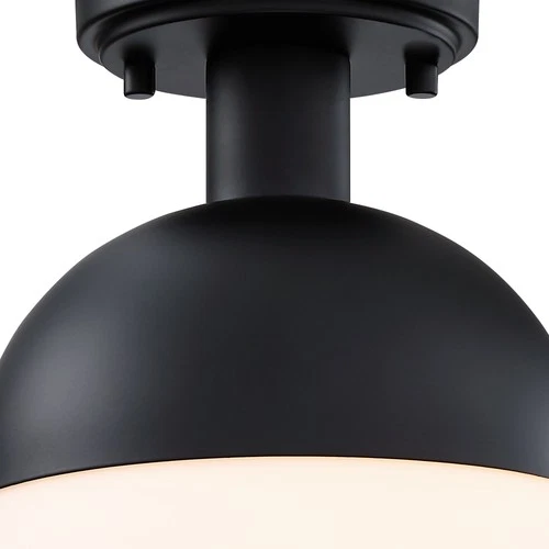 Designers Fountain D321M-SF Linden 8"W Semi-flush Globe Ceiling - Black - Picture 6 of 7
