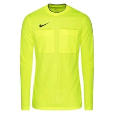NEW $80 NIKE SOCCER DRI-FIT REFEREE LS JERSEY SHIRT II TOP VOLT DH8027-702 SZ XL