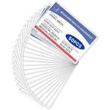 100 Pack New Medicare Card Holder Protector Sleeves, Clear PVC Card Sleeves, ...