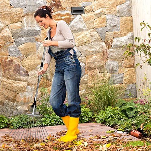 J16A Telescopic Metal Rake, 63 Inch Adjustable Folding Leaves Rake for Quick - Picture 3 of 8