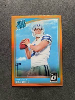 2018 Donruss Optic Mike White Rated Rookie #185 Orange Prizm RC 150/199 Cowboys
