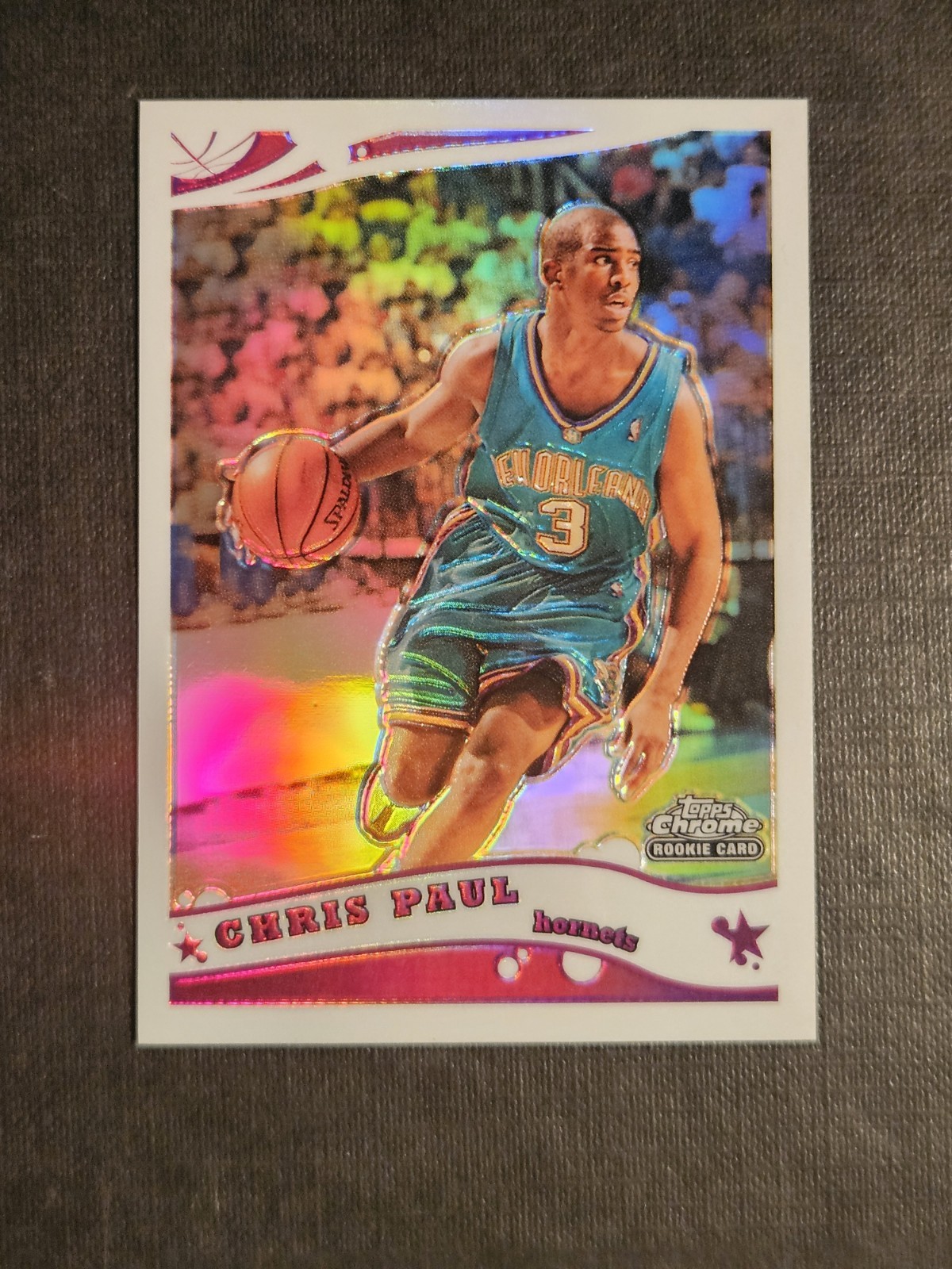 2005-06 CHRIS PAUL TOPPS CHROME ROOKIE REFRACTOR RC #/999