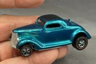 Hot Wheels Redline Classic '36 Ford Coupe Aqua With Black Interior Very Clean