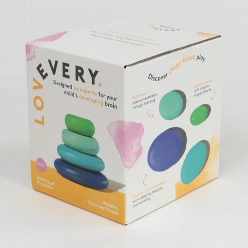 Lovevery Wooden Stacking Stones (4 per box) New, Sealed. Multiple Available