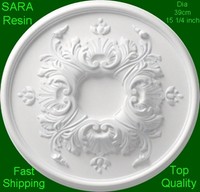 3 X Resin Ceiling Rose Centre Dia 39cm 15 1/4 Inch - Not Polystyrene - Sara 3 X Resin Ceiling Rose Centre Dia 39cm 15 1/4 Inch - Not Polystyrene - Sara