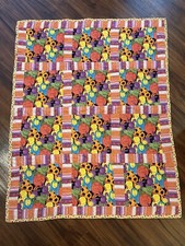 Handmade Farm Animal Baby Quilt 43x33 Patchwork Toddler Blanket