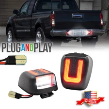 White & Red LED License Plate Light Lamp For Nissan Frontier Armada Xterra Titan