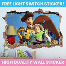 TOY STORY HOLE IN WALL STICKER DECAL TOY STORY DECOR KIDS BEROOM DECORATION