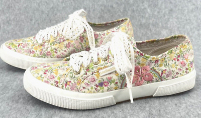Superga Love Shack Fancy Floral Sneakers Womens Sz 9 Canvas Boho Romantic Shoes