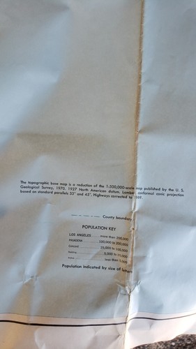 1975 California Fault Map Volcanoes, Thermal Springs and Thermal Well Locations - Picture 9 of 18