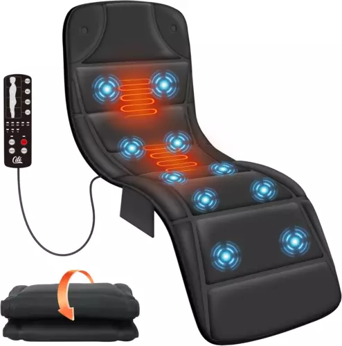 Massage Mat Full Body,Massager Chair Pad,10 Vibration Motors & 5 Massage Modes,B