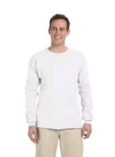 Gildan Ultra Cotton Mens Crewneck Long Sleeve T-Shirt L 2400 G240