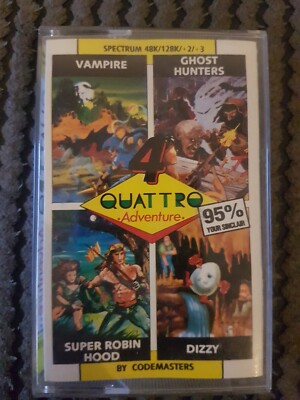 Quattro Adventure von Codemasters - A Spectrum 48 128k +2 +3 Kassettenspiel Retro