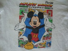 Vintage Walt Disney World Mickey Mouse T Shirt Youth Boys Kids 14-16 L