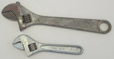 Vintage Adjustable Wrench Lot 4'' Hong Kong 6'' Diamond Tools Tool