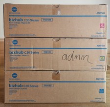 Konica Minolta Bizhub C30 Series Toner Cartridge Lot Cyan Yellow Magenta