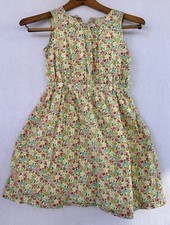 Gap Floral Dress Summer Yellow Sleeveless Sz Medium Cottagecore