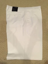 NWT Men's Alberto Cardinali White Flat Front Dress Pants Slacks ALL SIZES LENGTH