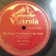 VICTROLA  74571  THE SONG THE REACHED MY HEART   12" 78 RECORD  SINGLE SIDE EX