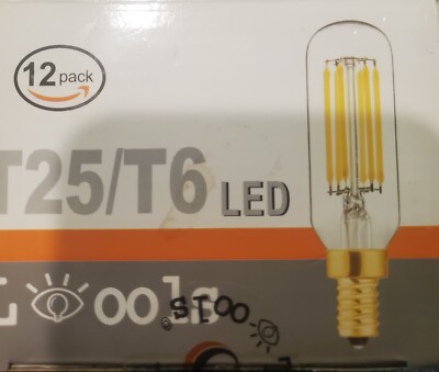 Lools T25/T6 LED Edison Clear Glass Bulbs 12 Pack ~NEW~