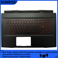 New For MSI Katana GF76 MS-17L1 MS-17L3 Palmrest Cover Keyboard Full RED Backlit