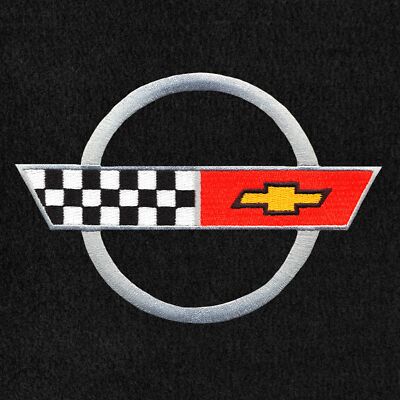 Lloyd Mats Velourtex Black Front Floor Mats For Corvette 1984-1990