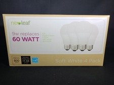 New Leaf Led Soft White Light Bulbs 8 Watt Replace 60 Watt A19 Dimmable 4 Pack New Leaf Led Soft White Light Bulbs 8 Watt Replace 60 Watt A19 Dimmable 4 Pack