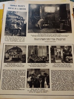 Sk101 Ephemera 1948 Bildartikel Thomas Mann Schriftsteller 