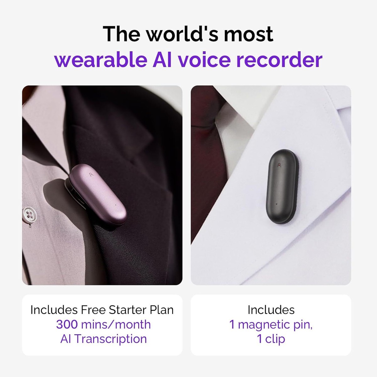 【新品未開封】PLAUD NotePin Bundle Cosmic Gray Plaud NotePin - Your Werable AI Note Taker