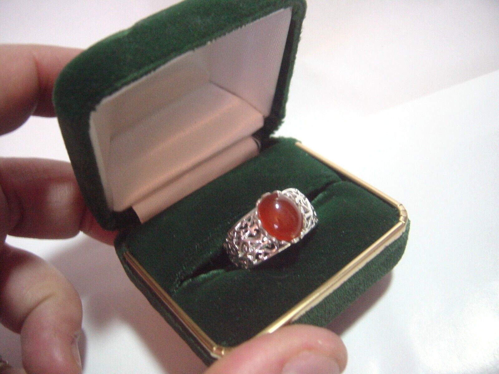 Vintage Solid Silver ornate Ring-superb genuine n… - image 1