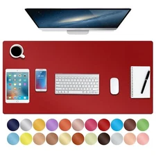 ‎Leather Mouse PadExtended Desk Pad for Keyboard and Mouse Non-Slip Study Des...