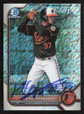 Maikol Hernandez Signed 2022 1st Bowman Chrome Shimmer Refractor #BCP-155 4