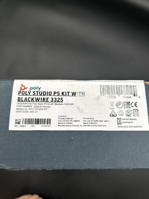 Poly - Studio P5 Webcam with Blackwire 3325 Headset Kit (Plantronics + Polycom)