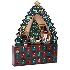 Kurt Adler Christmas Tree 24-Piece Advent Calendar, 16-Inch~DISCOUNTED